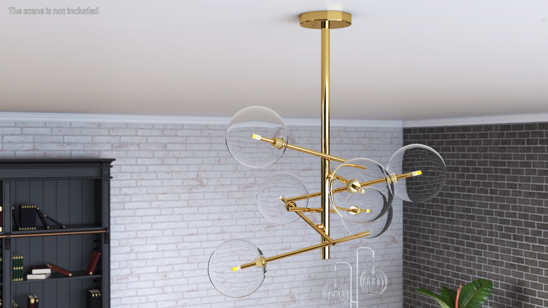 3D model Bubbles Pendant Led Light Gold