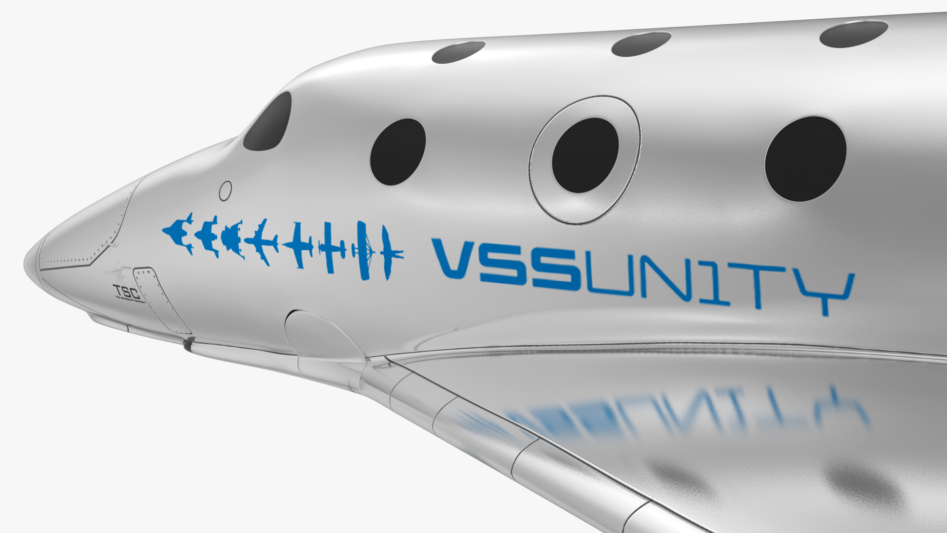 3D VSS Imagine Virgin Galactic SpaceShip III Flight model