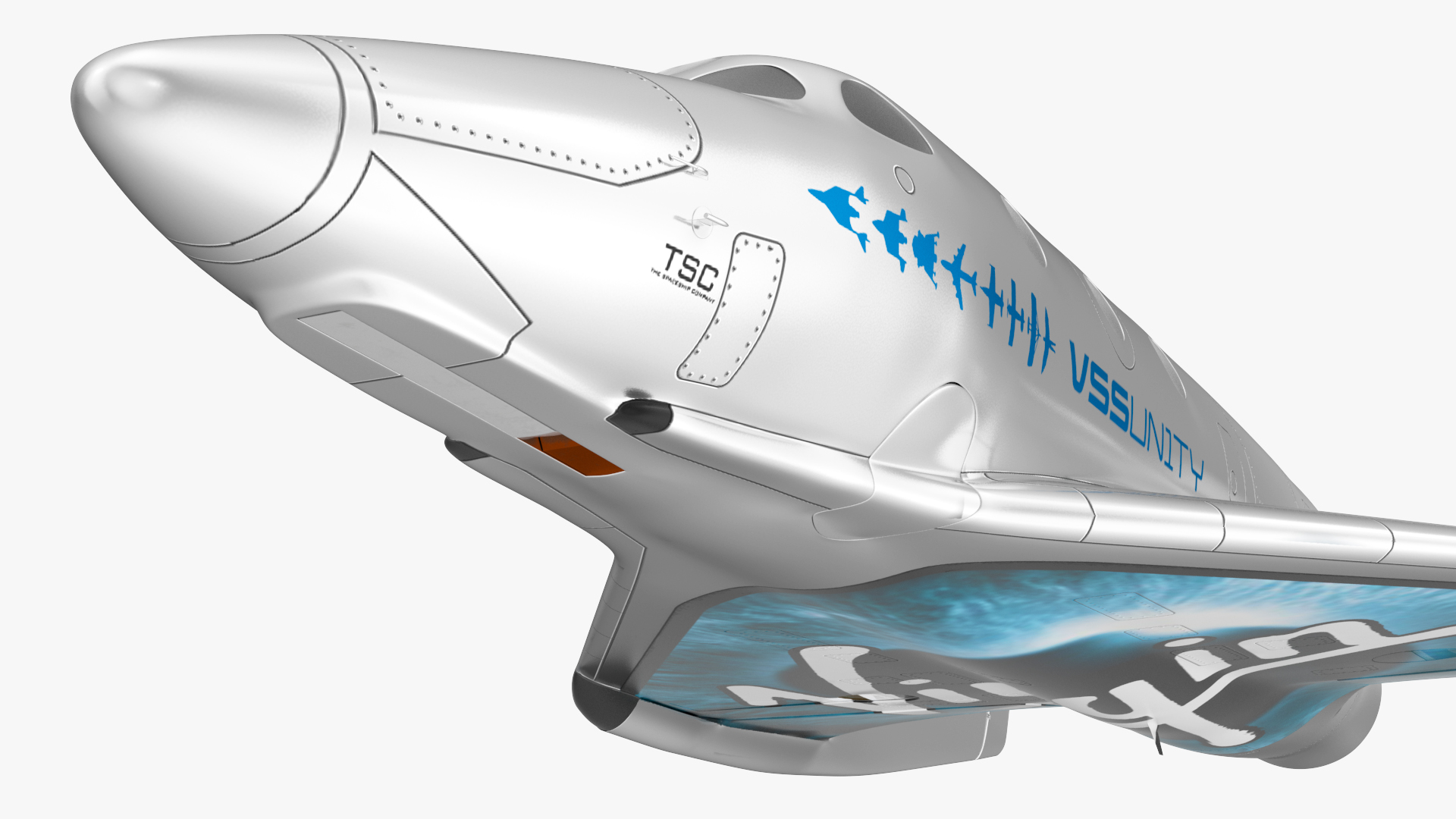 3D VSS Imagine Virgin Galactic SpaceShip III Flight model