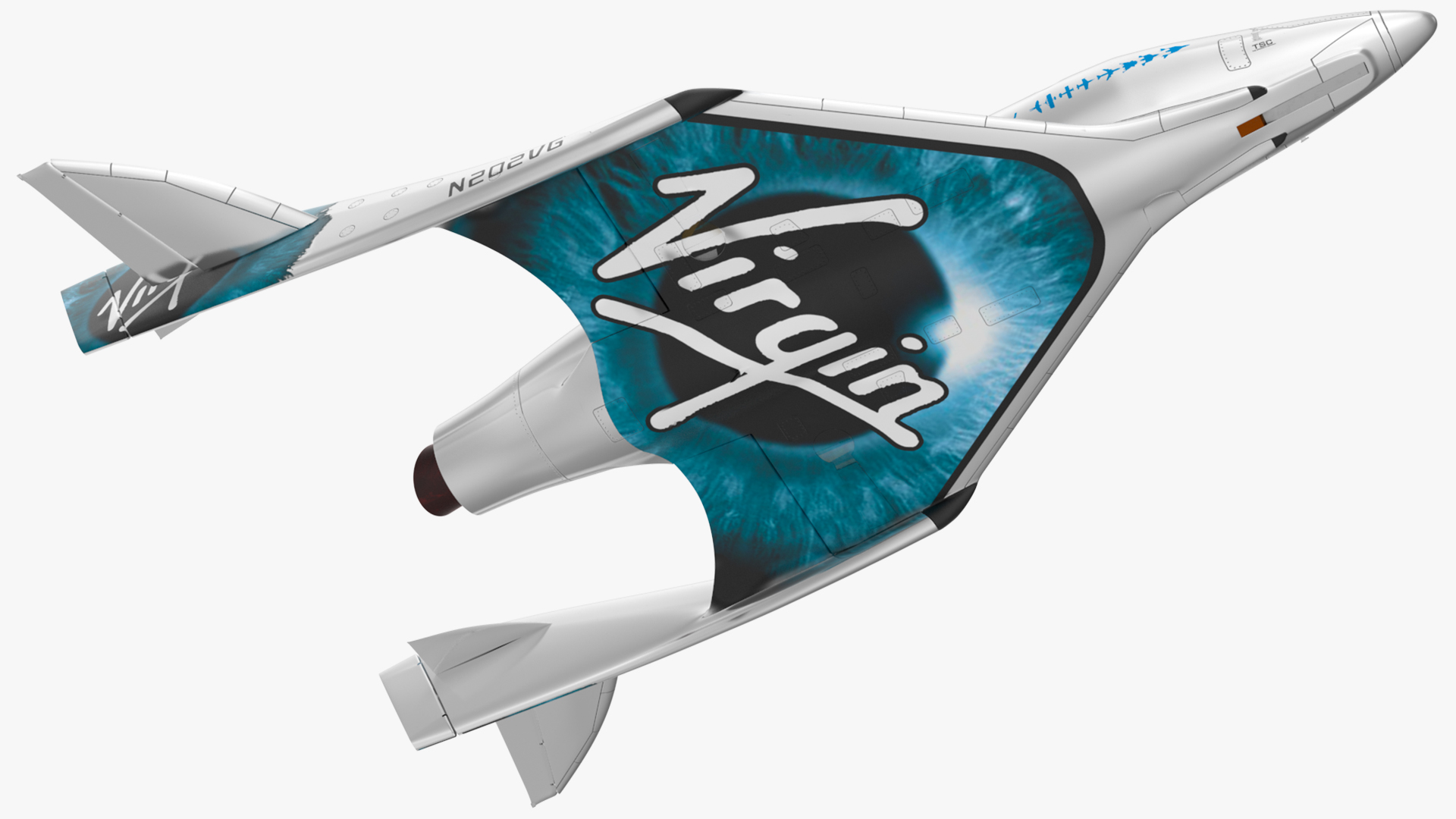 3D VSS Imagine Virgin Galactic SpaceShip III Flight model