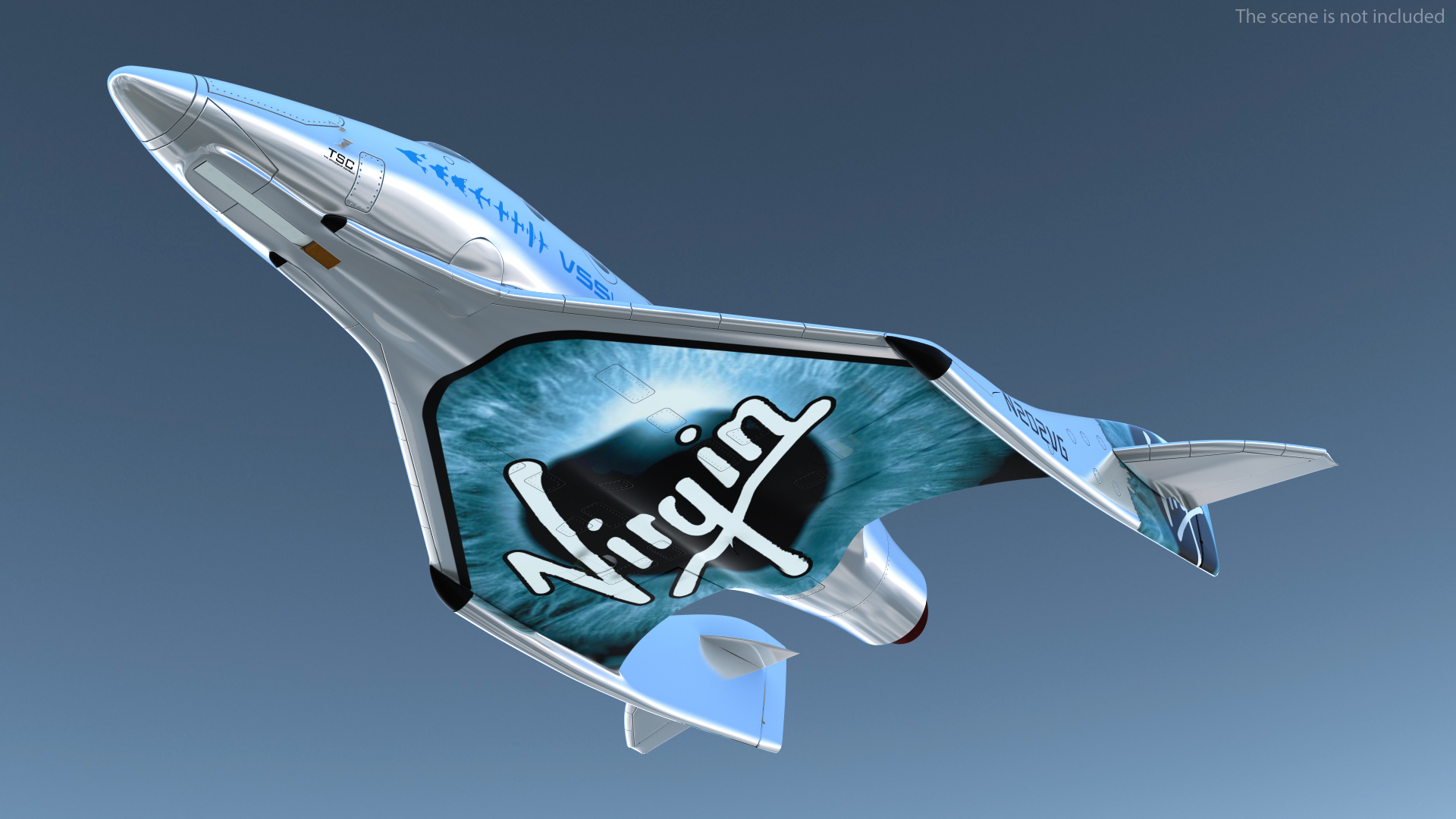 3D VSS Imagine Virgin Galactic SpaceShip III Flight model