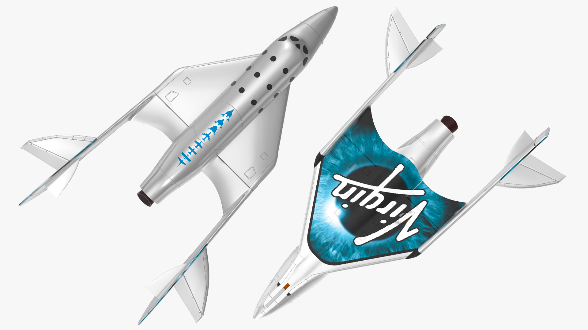 3D VSS Imagine Virgin Galactic SpaceShip III Flight model