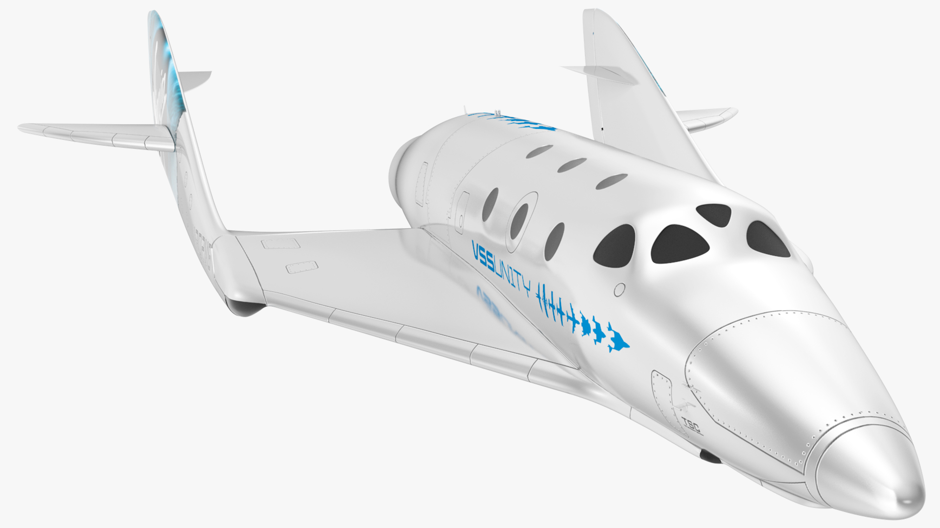 3D VSS Imagine Virgin Galactic SpaceShip III Flight model