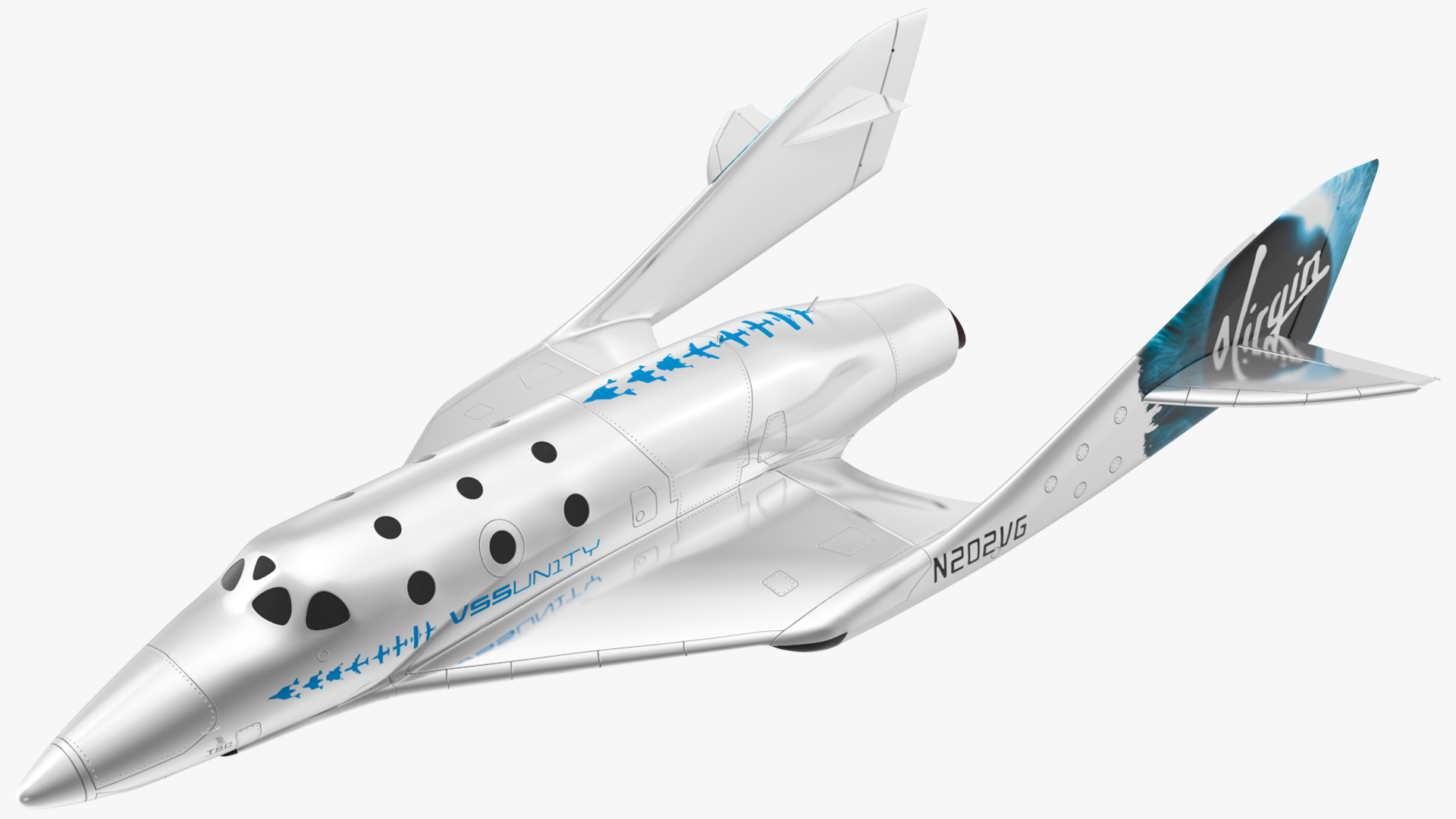 3D VSS Imagine Virgin Galactic SpaceShip III Flight model