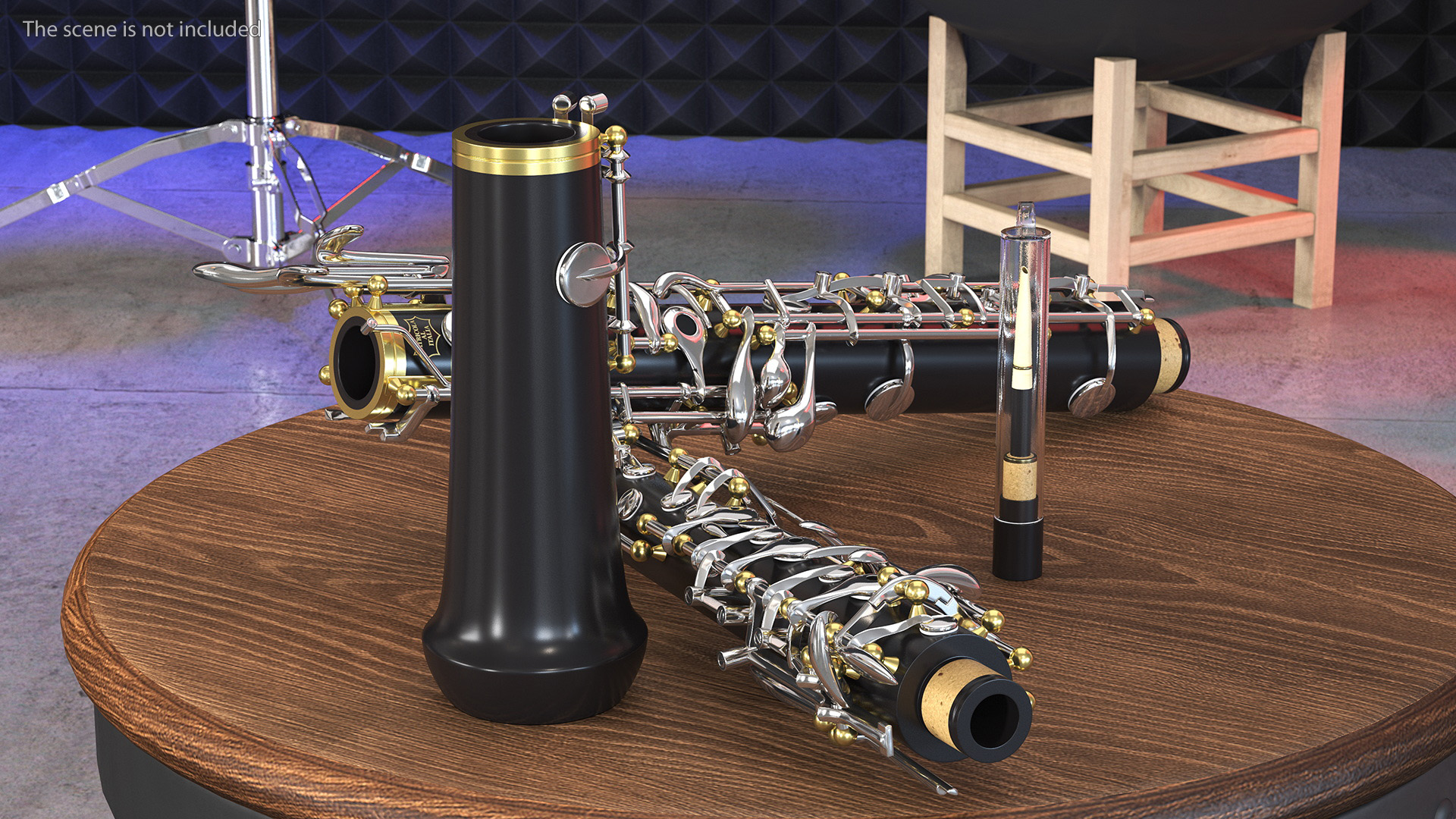 Woodwind Instrument Oboe Disassembled 3D