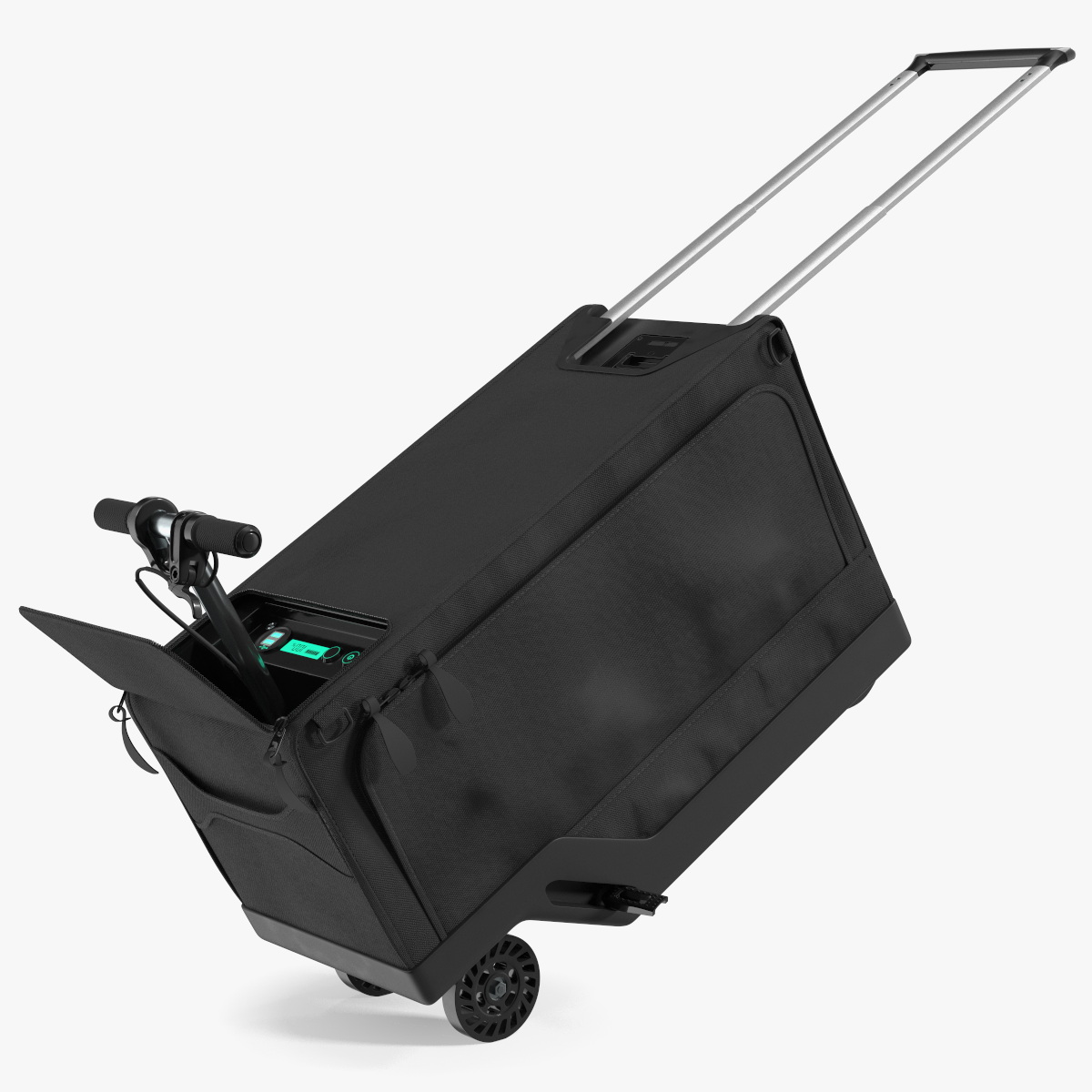 3D Motorized Rideable Carry on Luggage Rigged for Maya