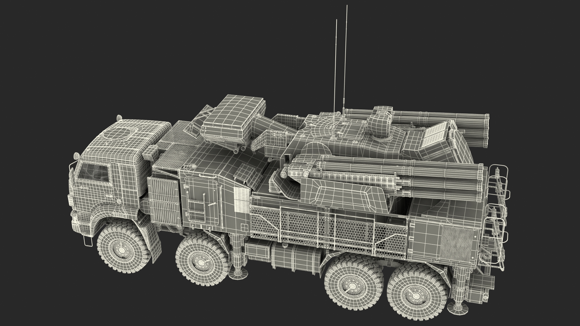 3D model Pantsir S1 SA-22 Desert Camo Rigged