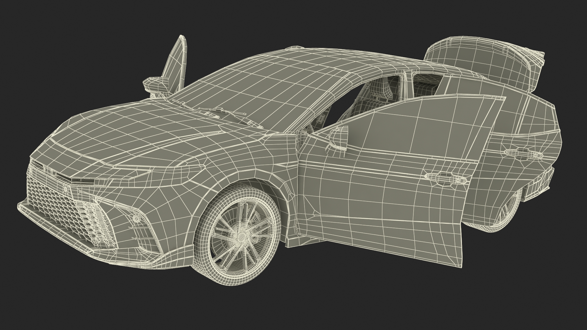 3D Redesigned Sedan Gray