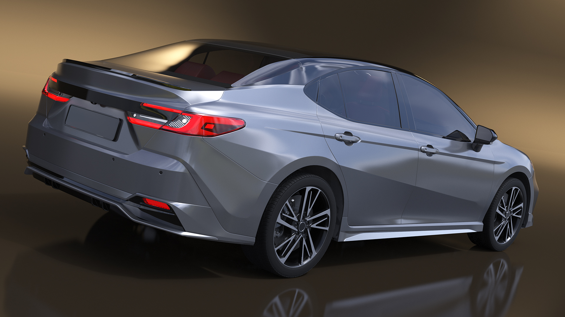 3D Redesigned Sedan Gray