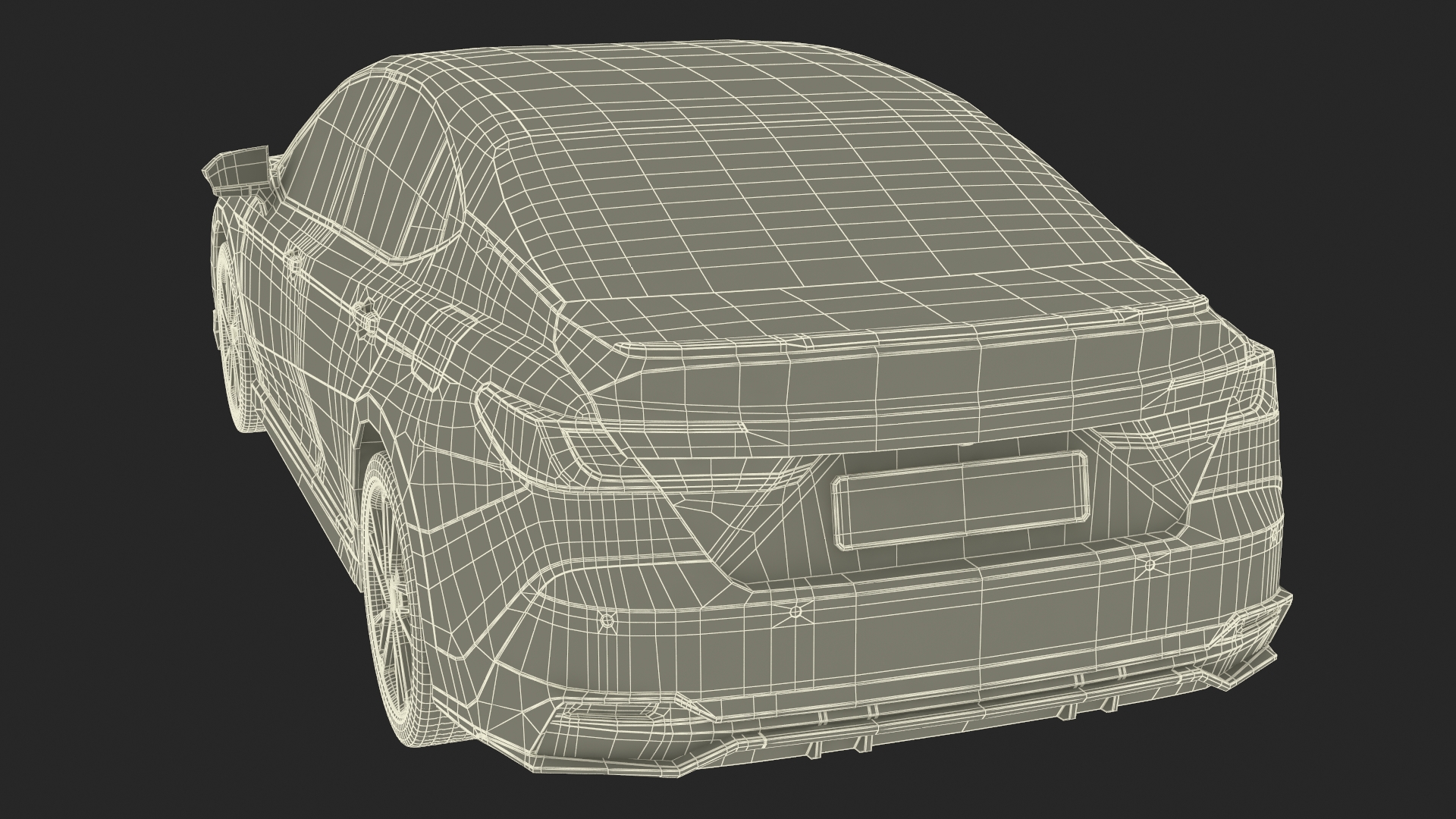 3D Redesigned Sedan Gray