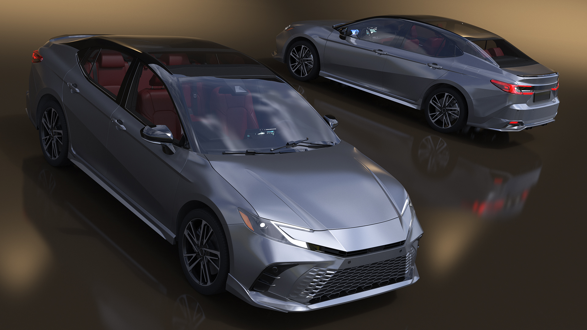 3D Redesigned Sedan Gray