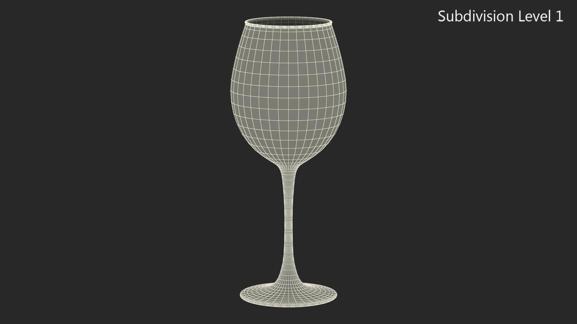 Bordeaux Wine Glass 3D model