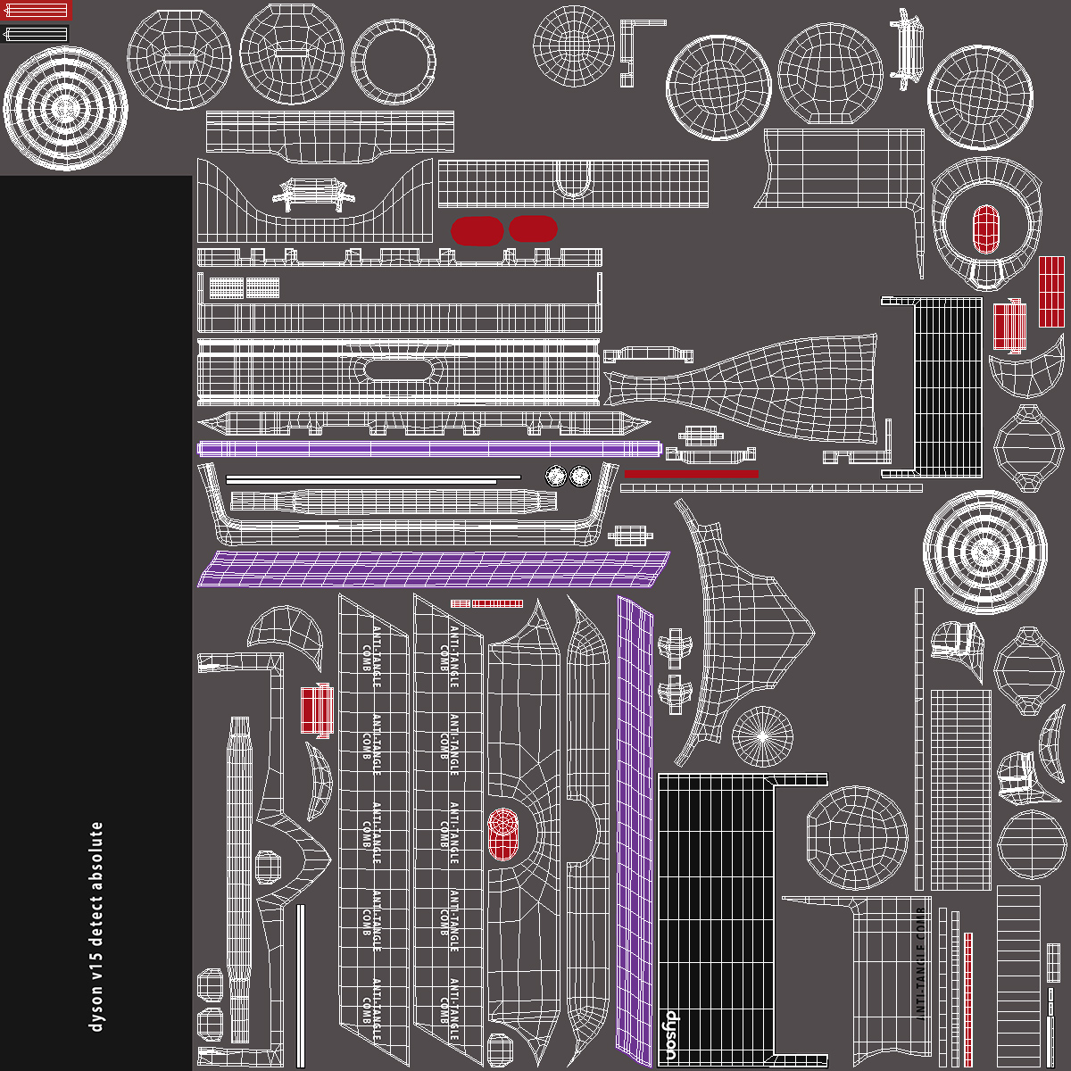 3D Dyson Torque Drive Motorhead model