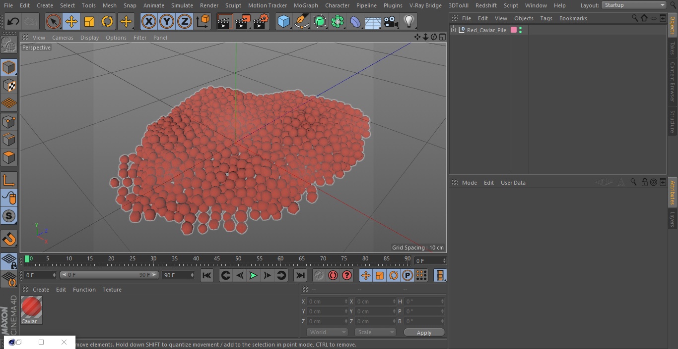 3D model Red Caviar Pile