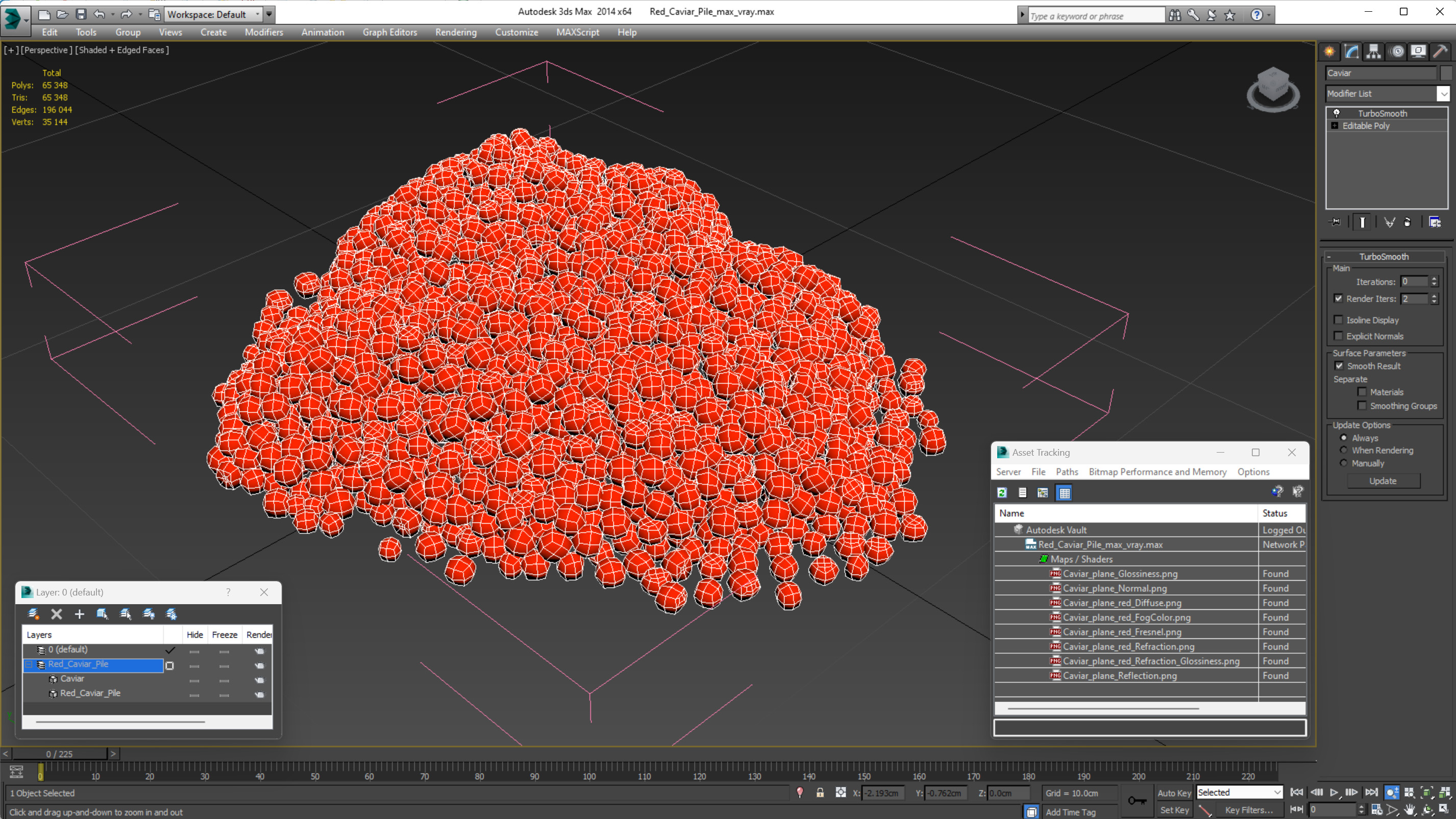 3D model Red Caviar Pile