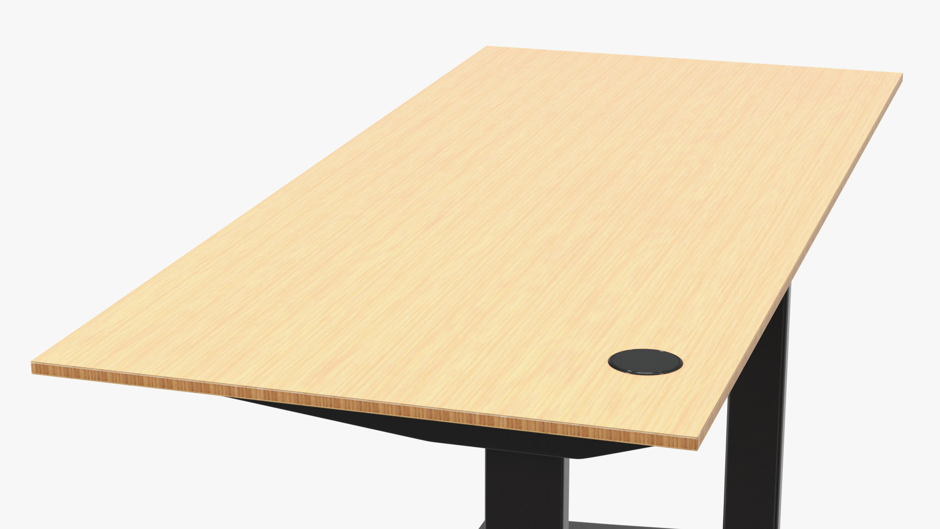 Yellow Standing Desk Workstation 3D