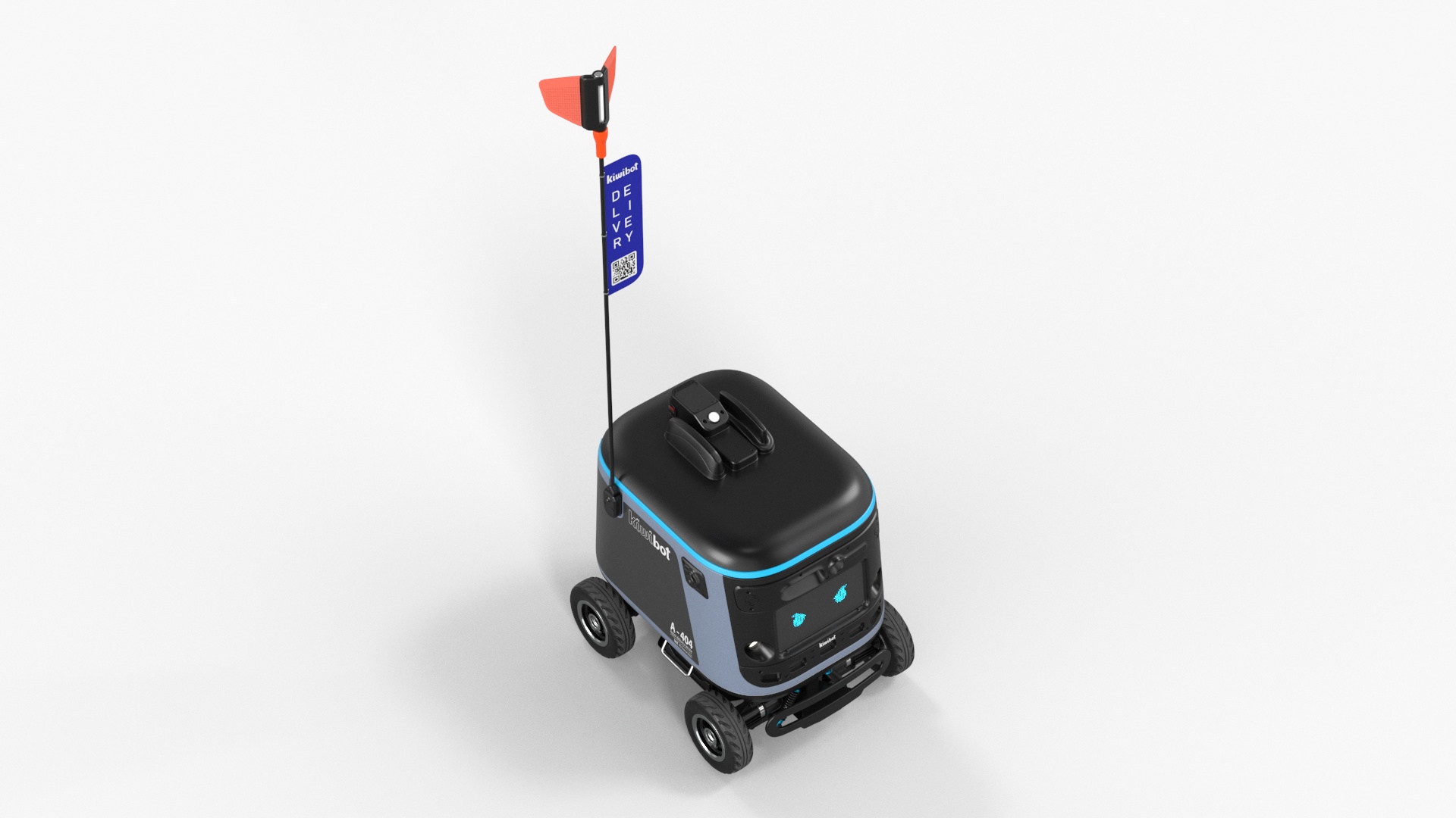 3D Delivery Robot Kiwibot Black model