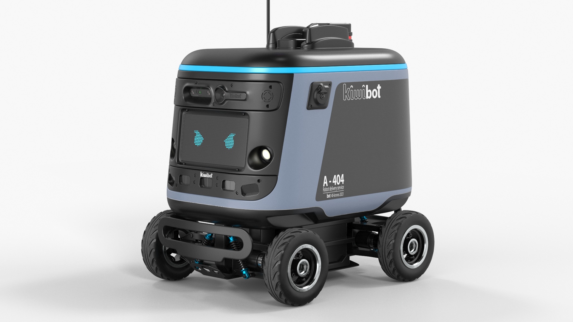 3D Delivery Robot Kiwibot Black model