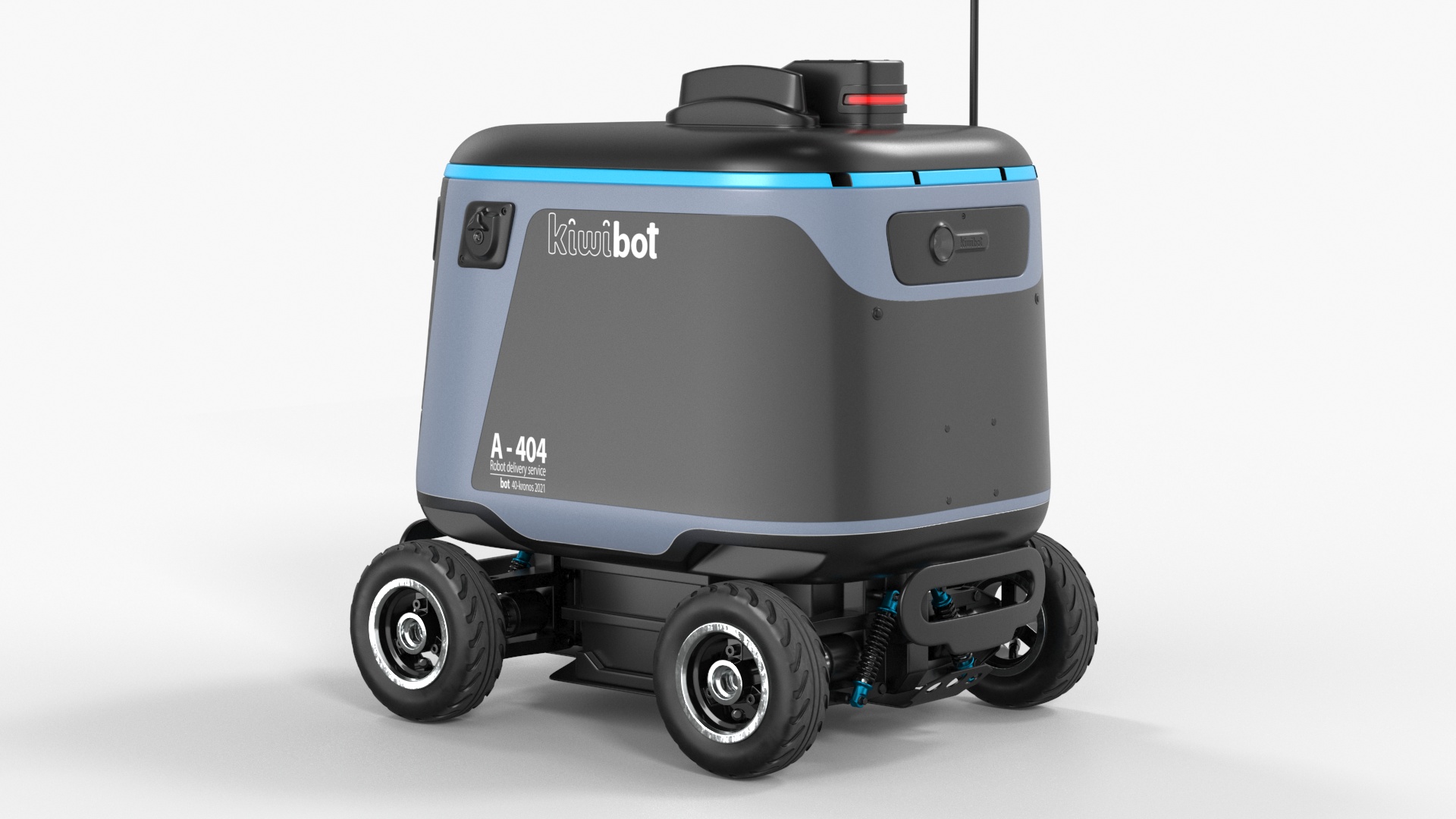 3D Delivery Robot Kiwibot Black model