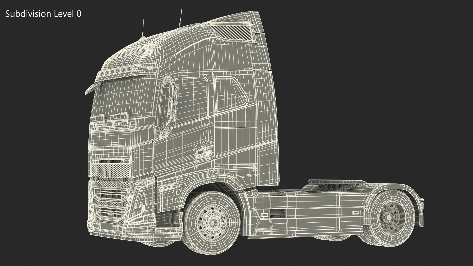 3D Cabover 4x2 Truck Exterior Only