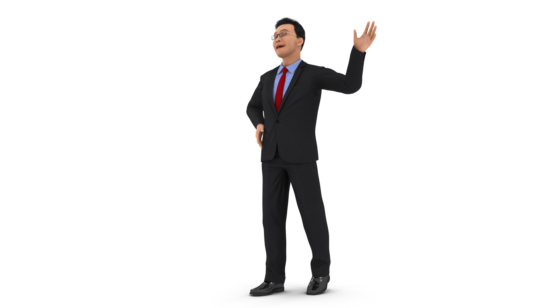 3D Asian Business Leader Rigged model