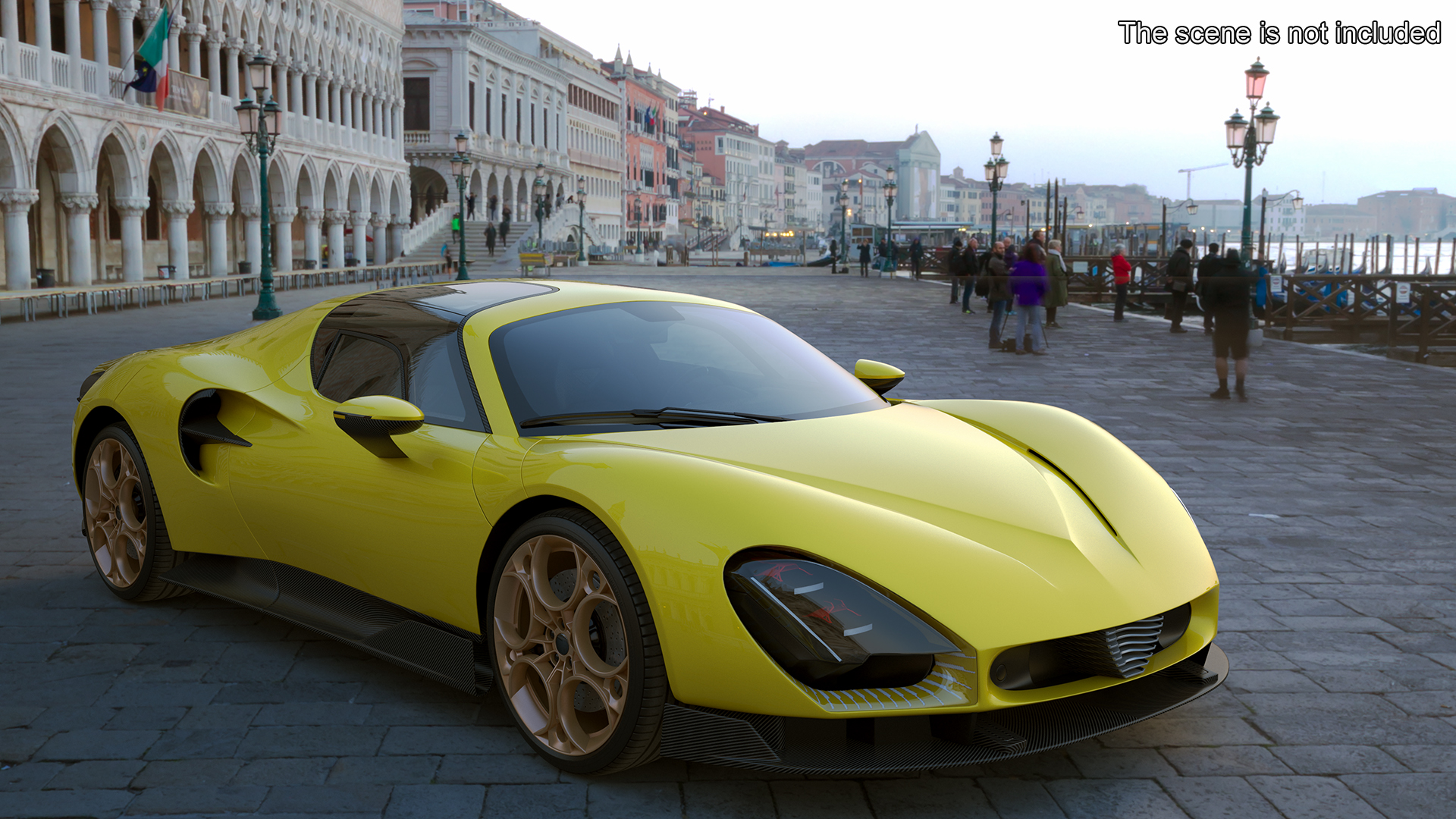 Luxury Sports Coupe Concept Yellow 3D model