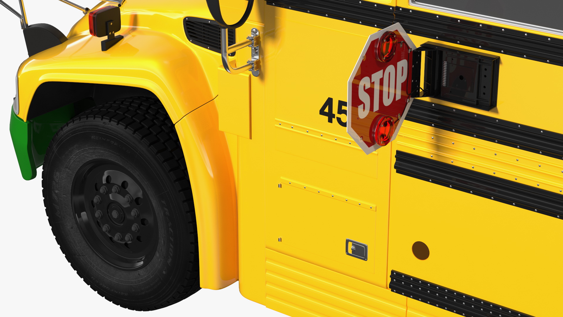 3D model Electric Blue Bird Vision School Bus Exterior Only