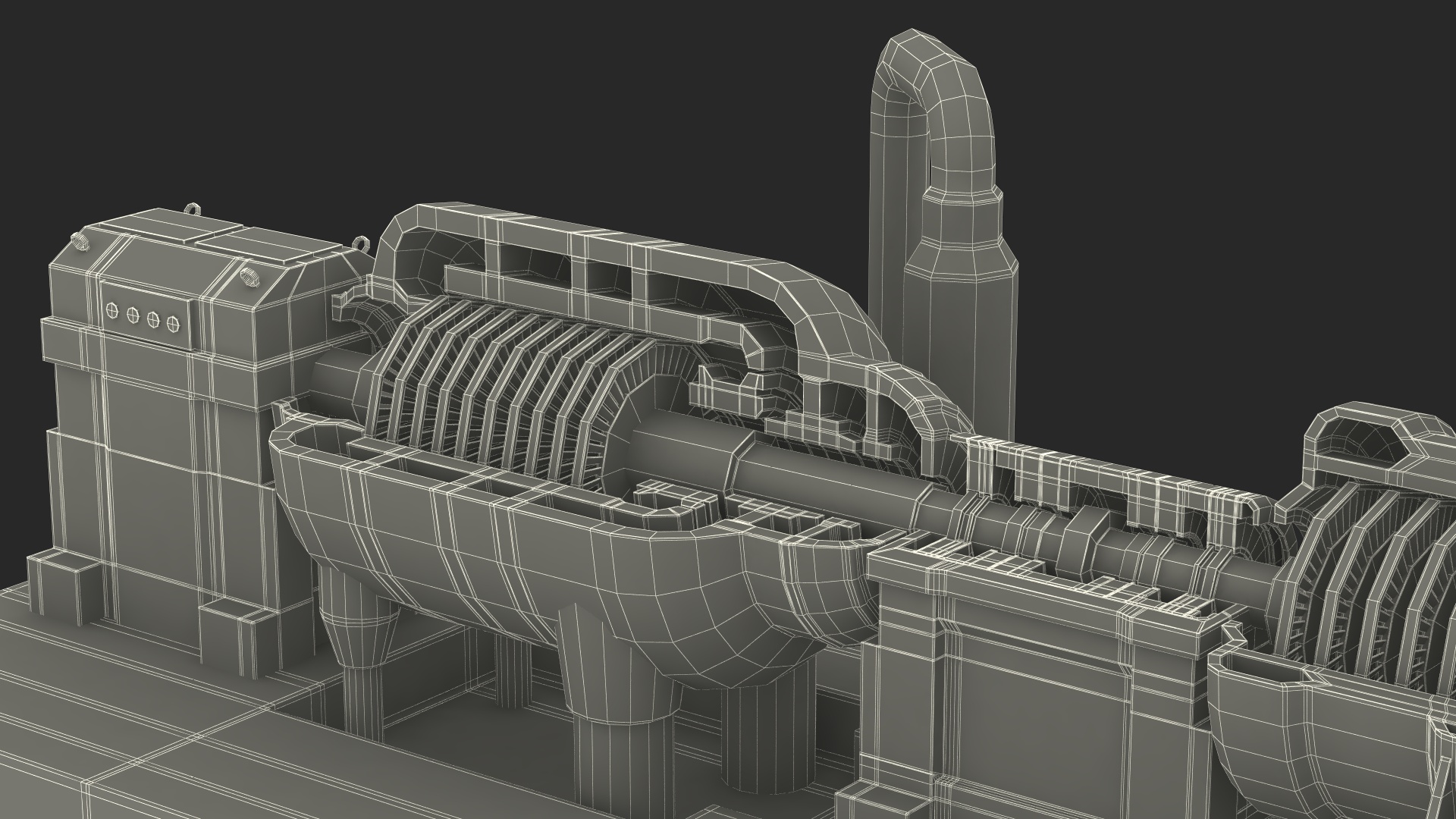 3D Steam Turbine model