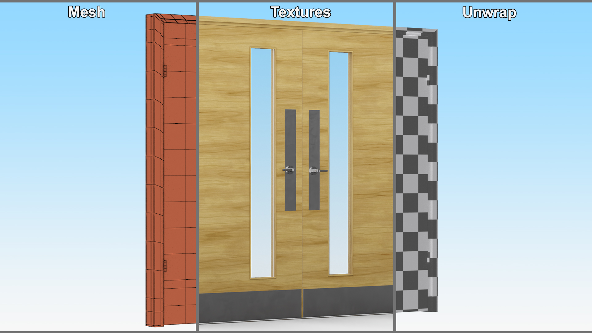 Wooden Fire Doors 3D