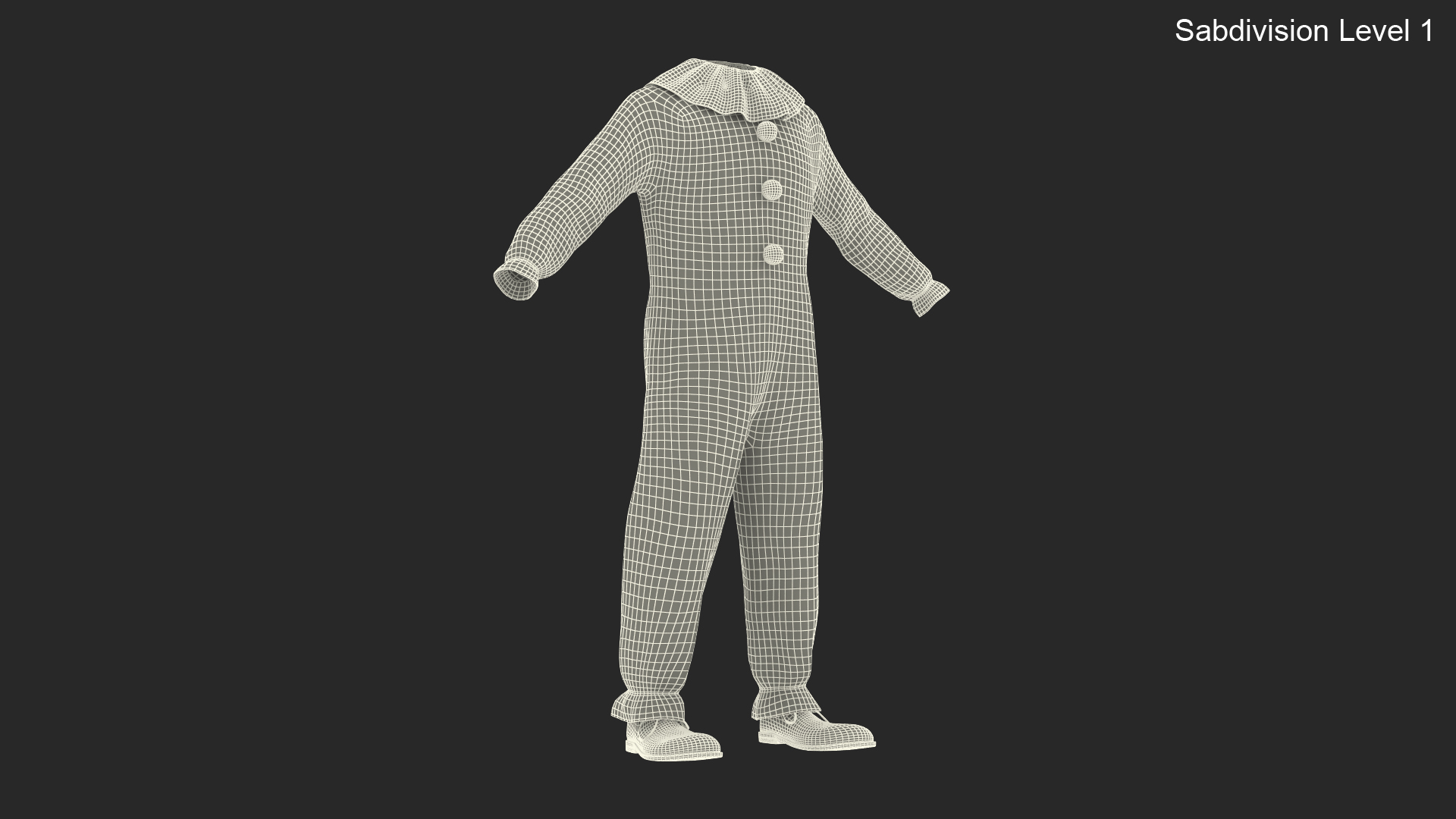 Funny Clown Costume 3D model