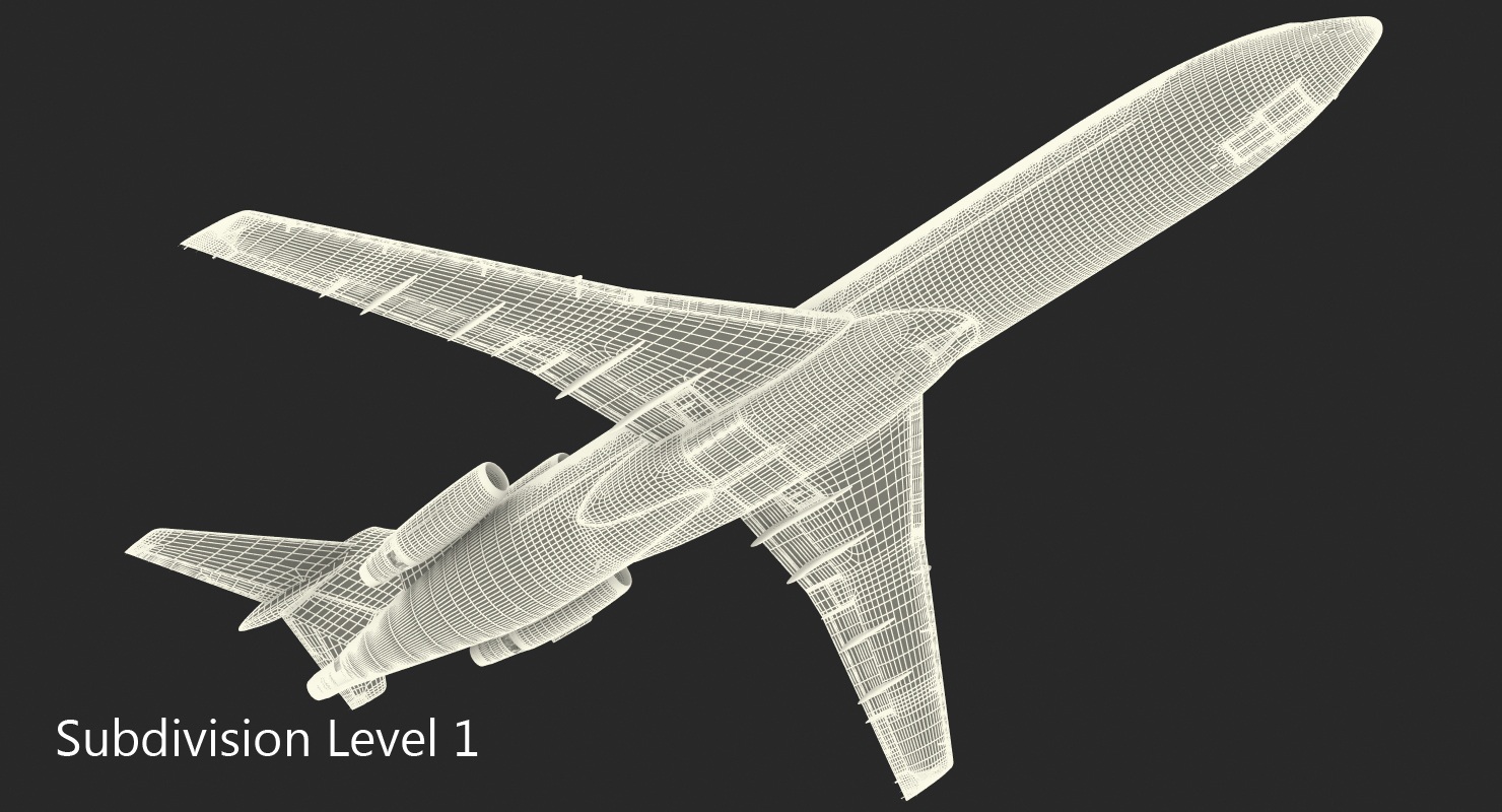 Boeing 727 200 Generic Rigged 3D model