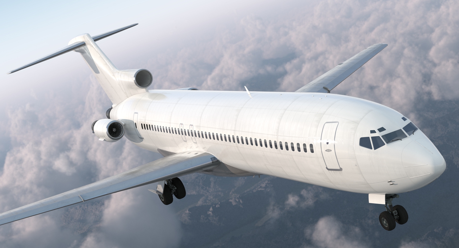 Boeing 727 200 Generic Rigged 3D model