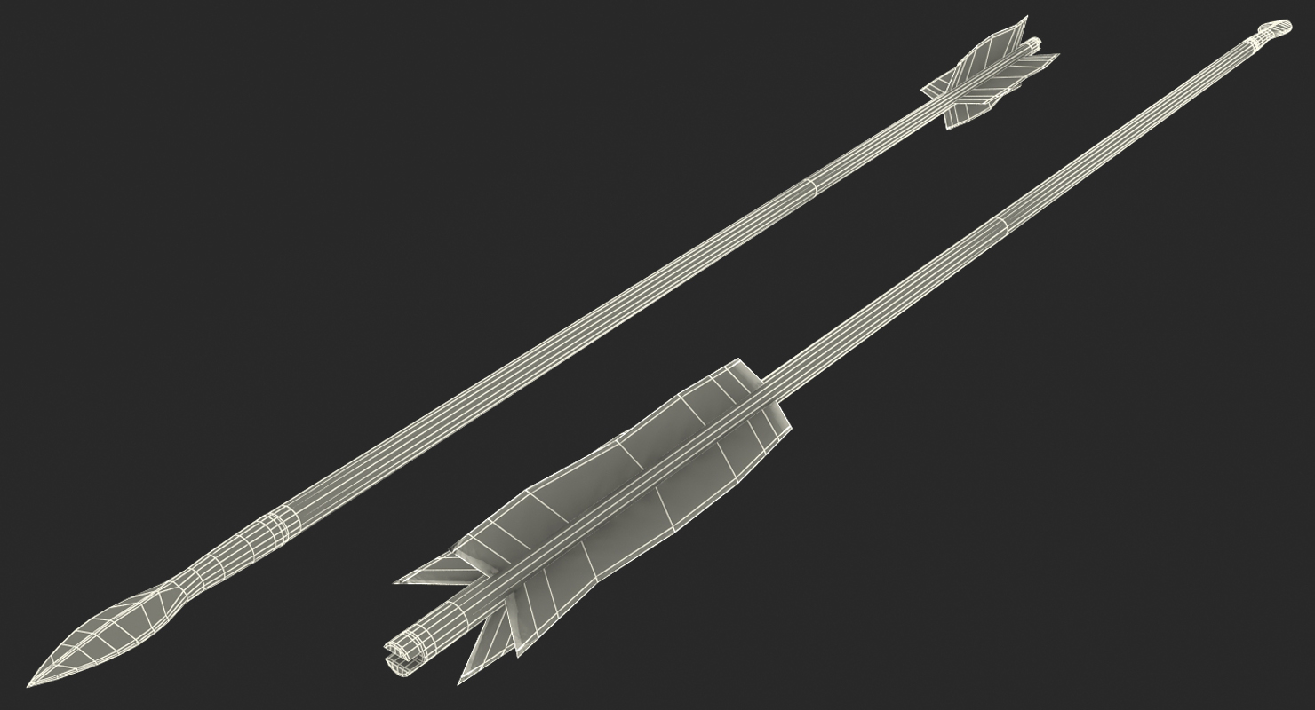 3D model Viking Bow and Arrow