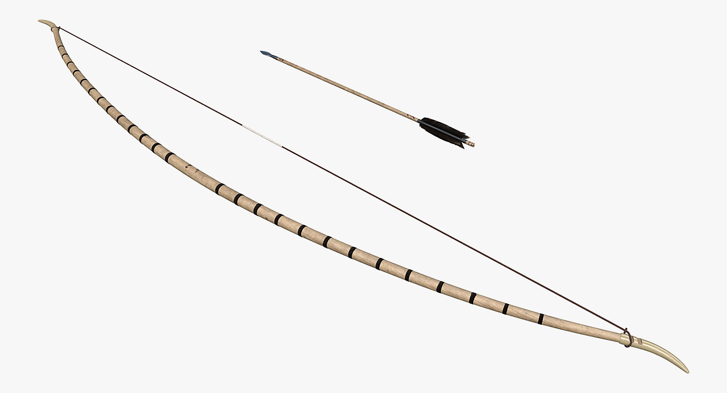 3D model Viking Bow and Arrow