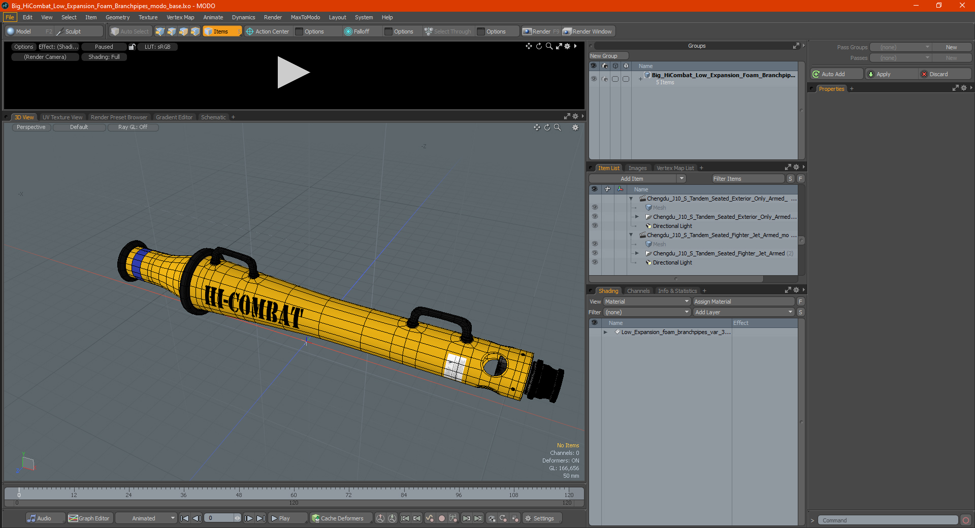 3D Big HiCombat Low Expansion Foam Branchpipes model