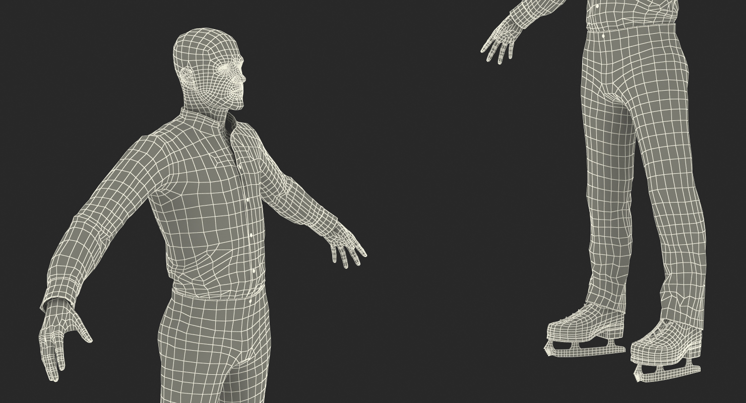 3D model Male Figure Skater Rigged