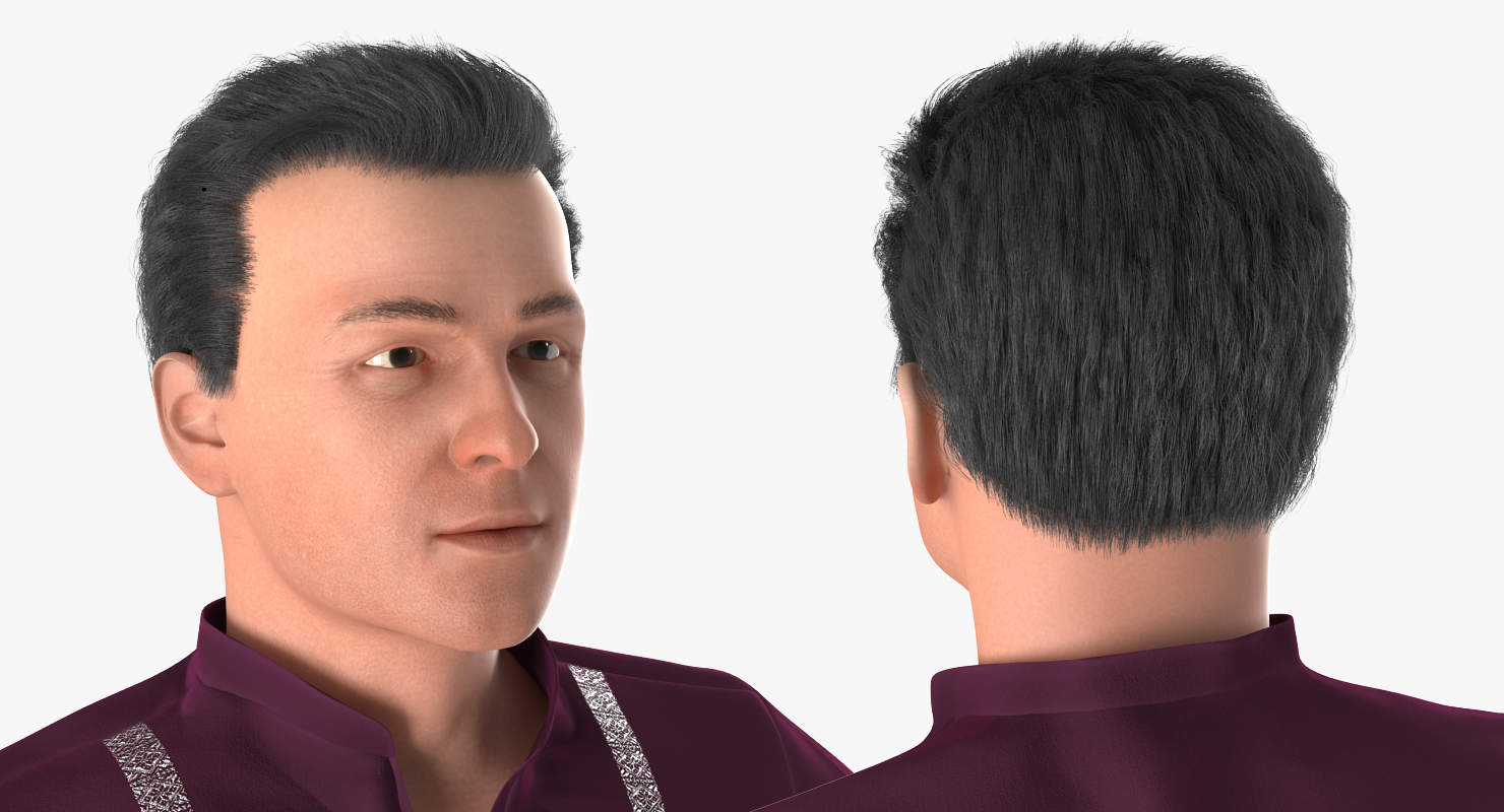 3D model Male Figure Skater Rigged