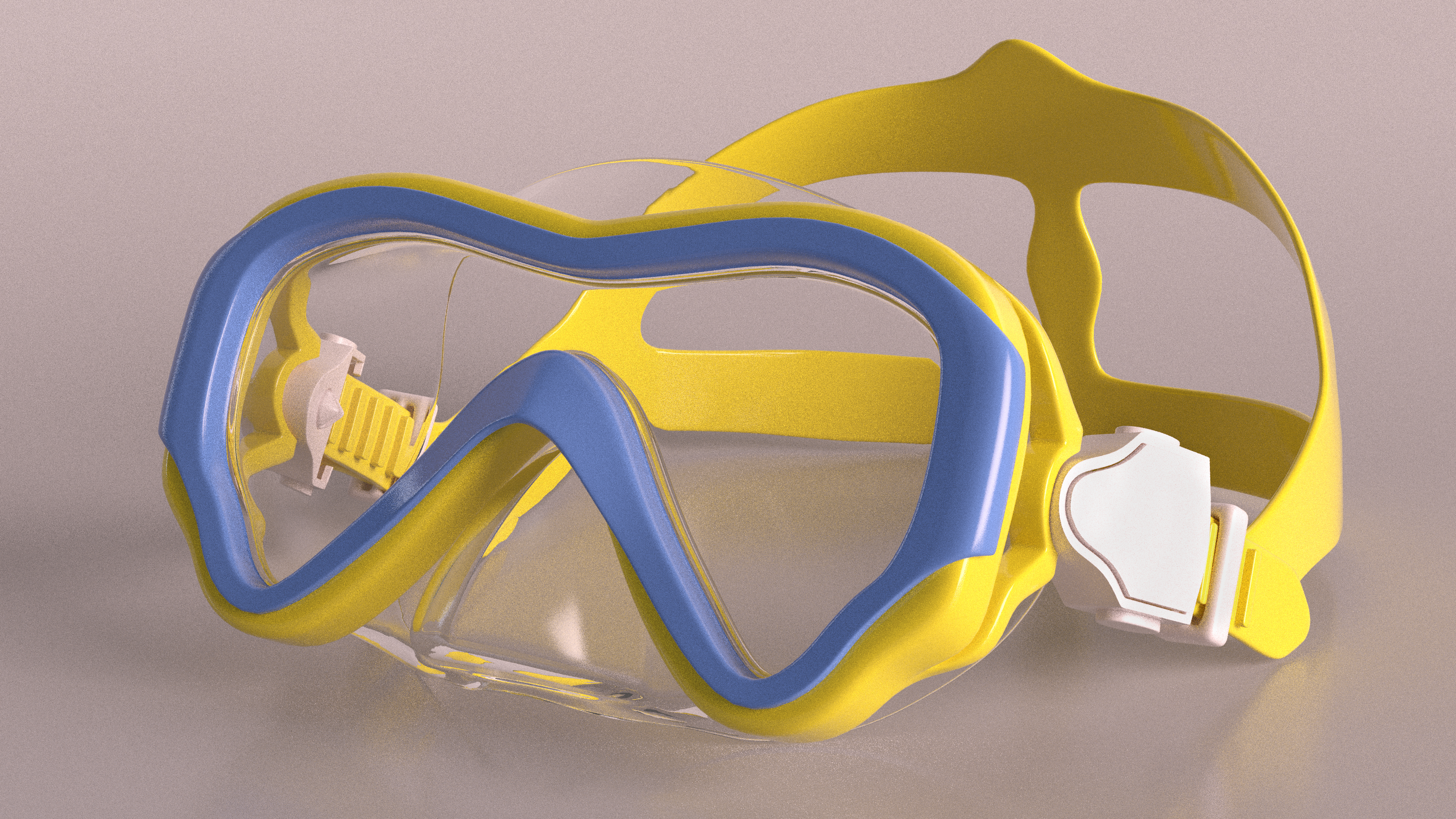 3D model Child Swim Goggles Yellow