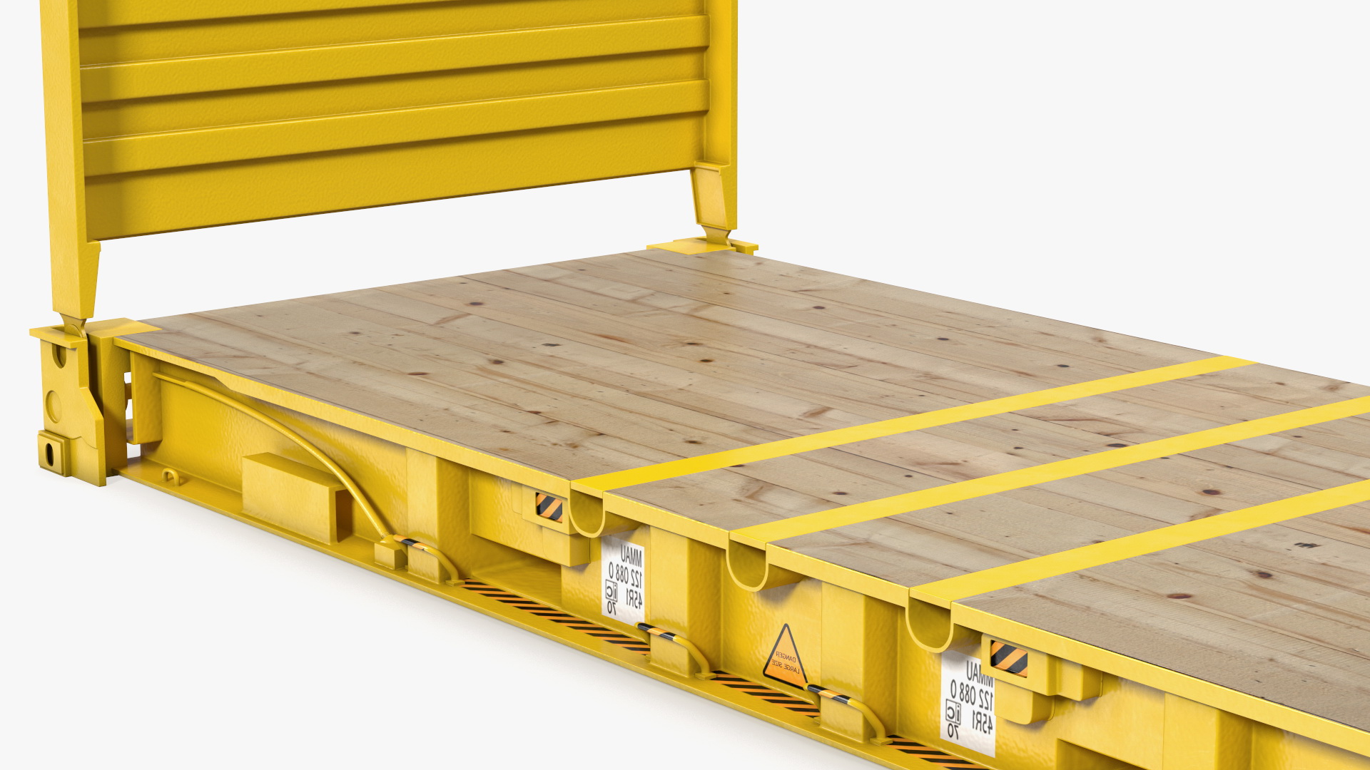 3D Flat Rack Container with Collapsible Ends