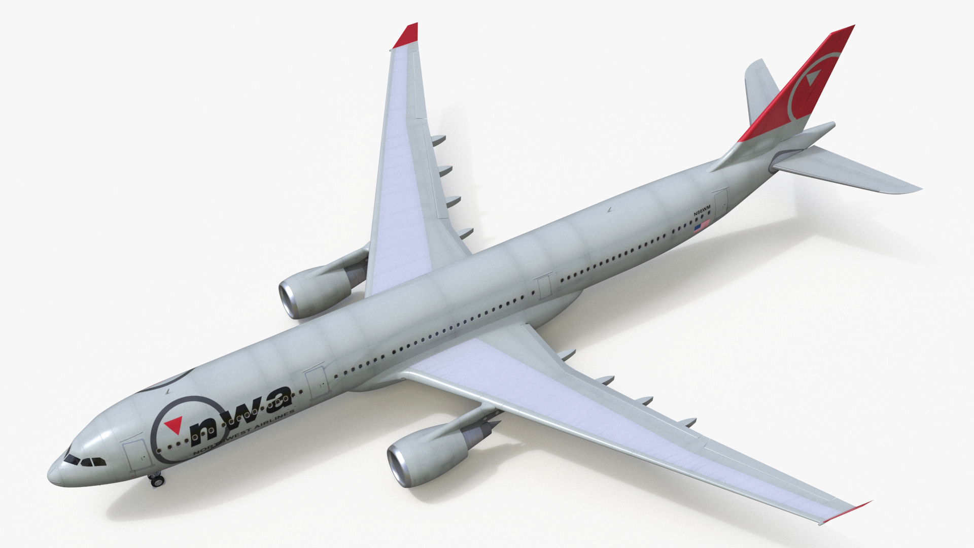 Airbus A330-200 Northwest Airlines 3D model