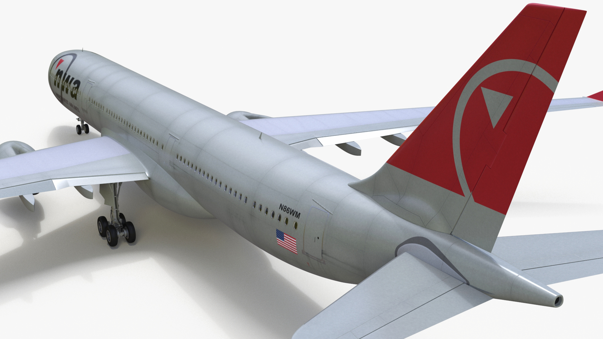 Airbus A330-200 Northwest Airlines 3D model