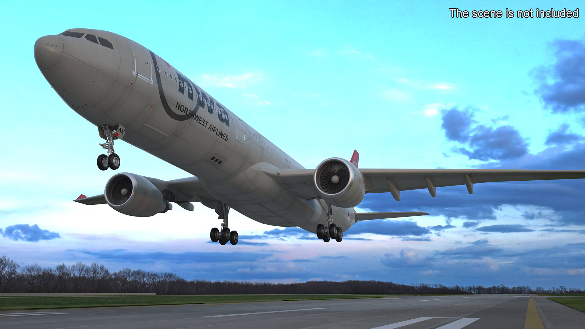 Airbus A330-200 Northwest Airlines 3D model