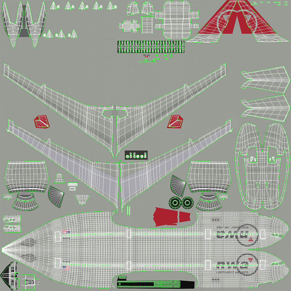 Airbus A330-200 Northwest Airlines 3D model