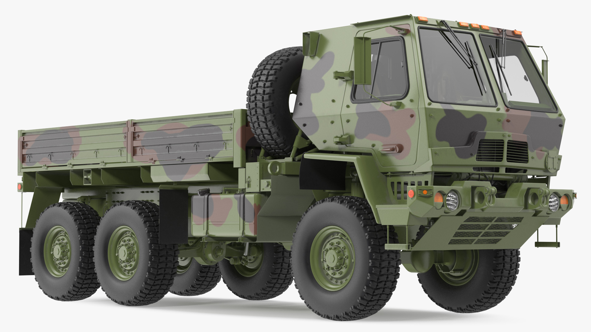 Oshkosh FMTV Camouflage Cargo Truck 6x6 3D model