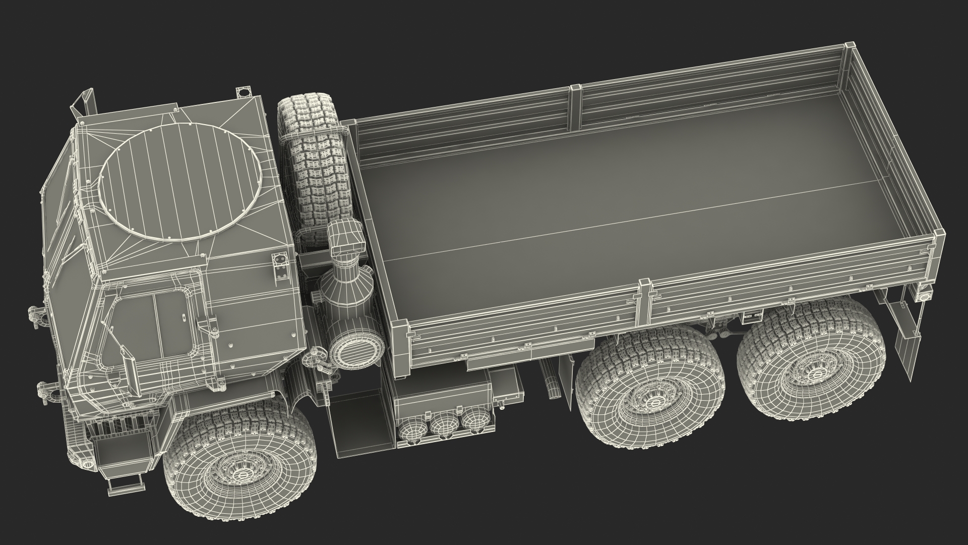 Oshkosh FMTV Camouflage Cargo Truck 6x6 3D model