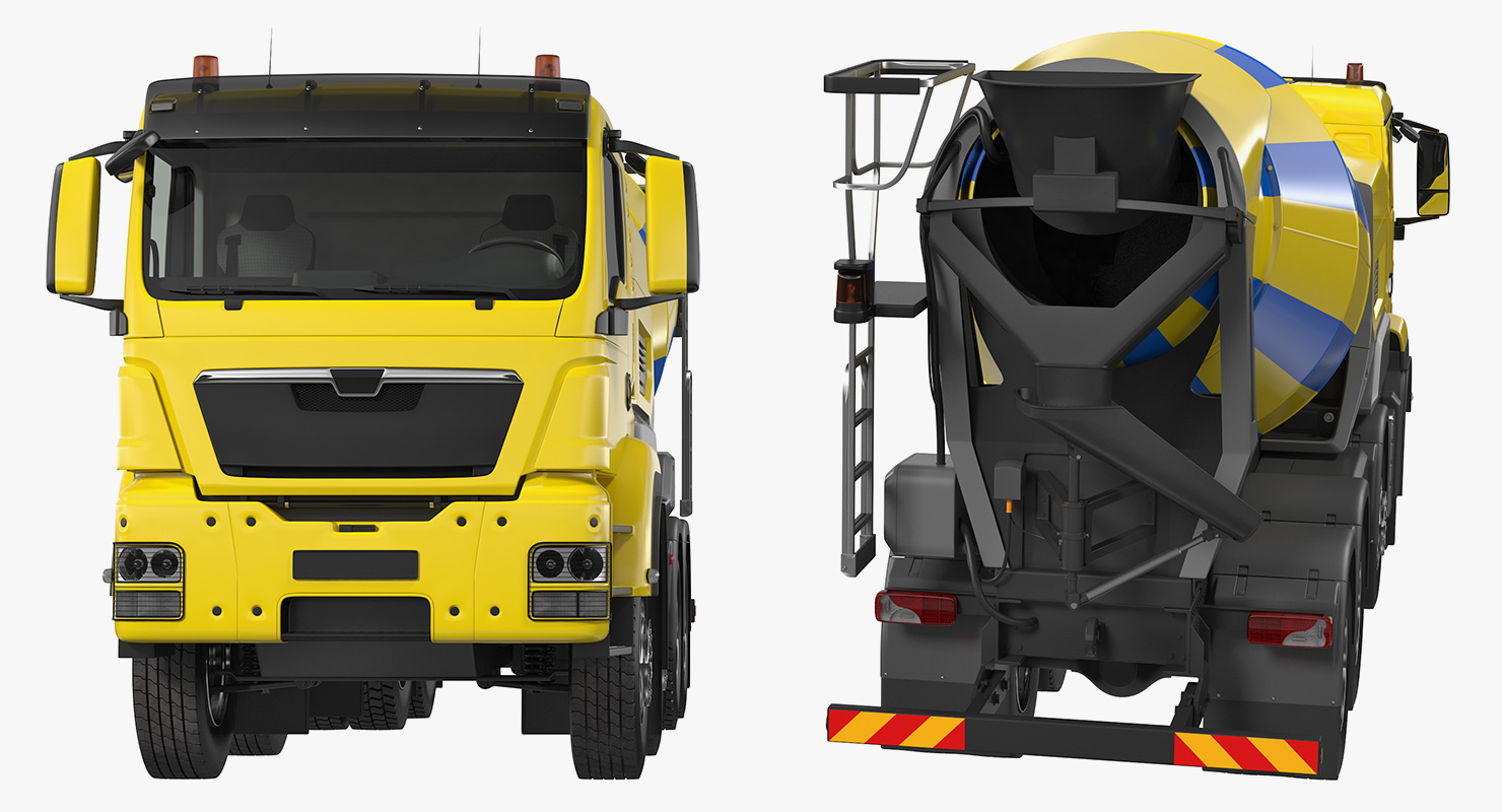 Mobile Mixing Plant with Concrete Mixer 3D model