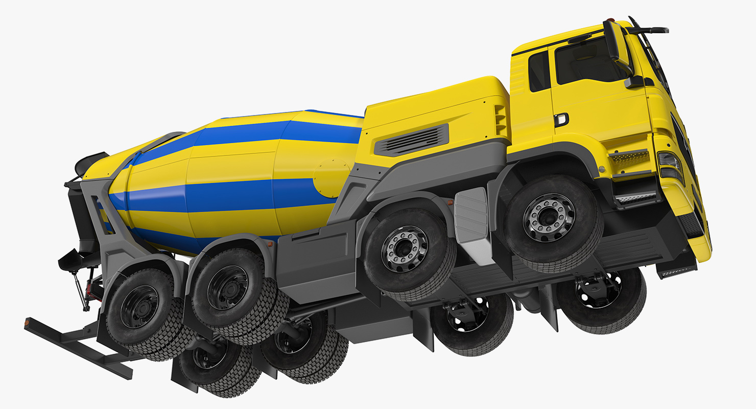 Mobile Mixing Plant with Concrete Mixer 3D model