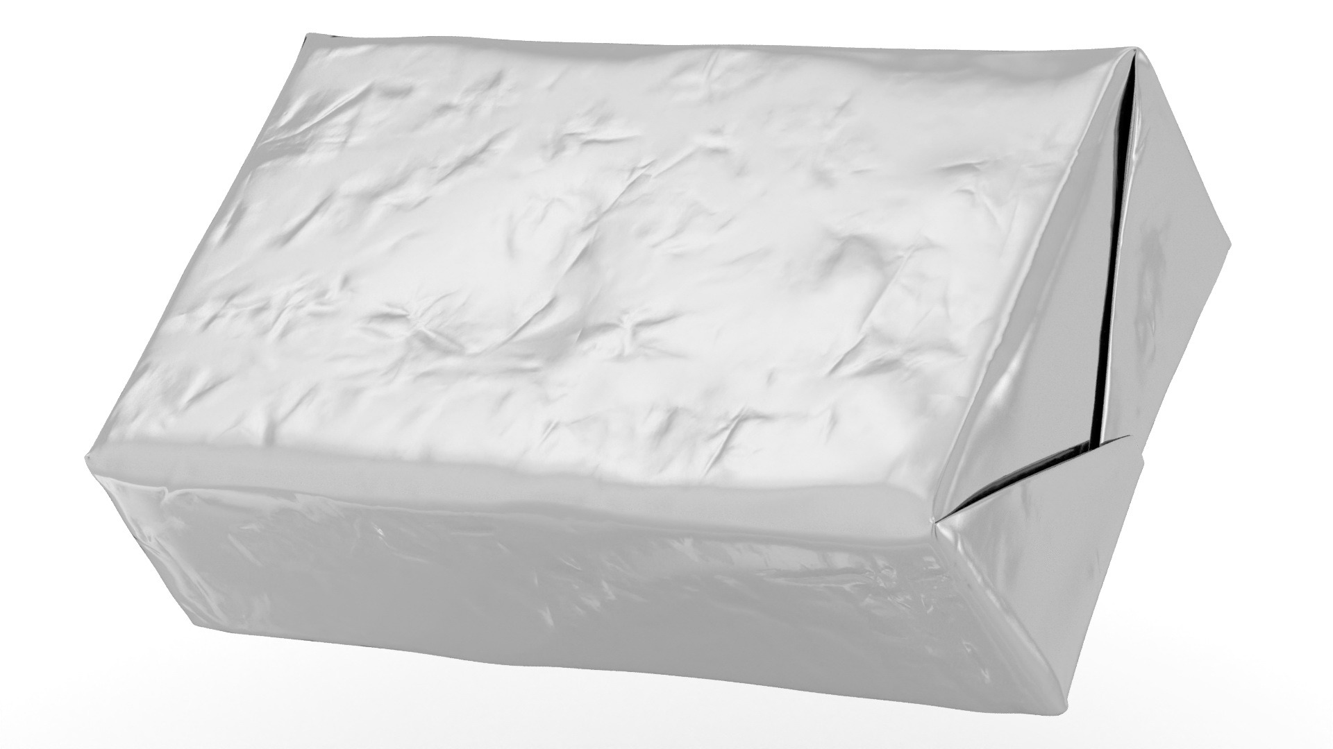 Butter Block in Metallic Foil 3D model