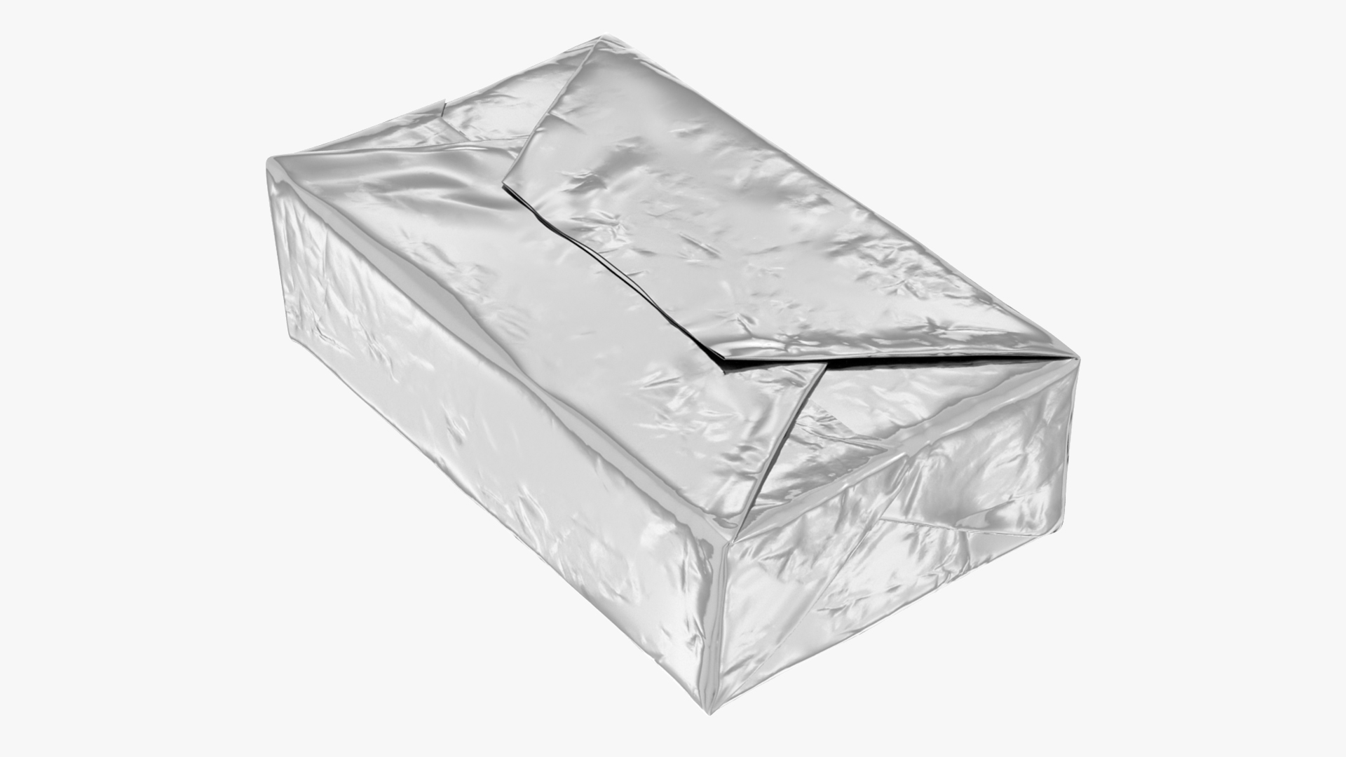 Butter Block in Metallic Foil 3D model