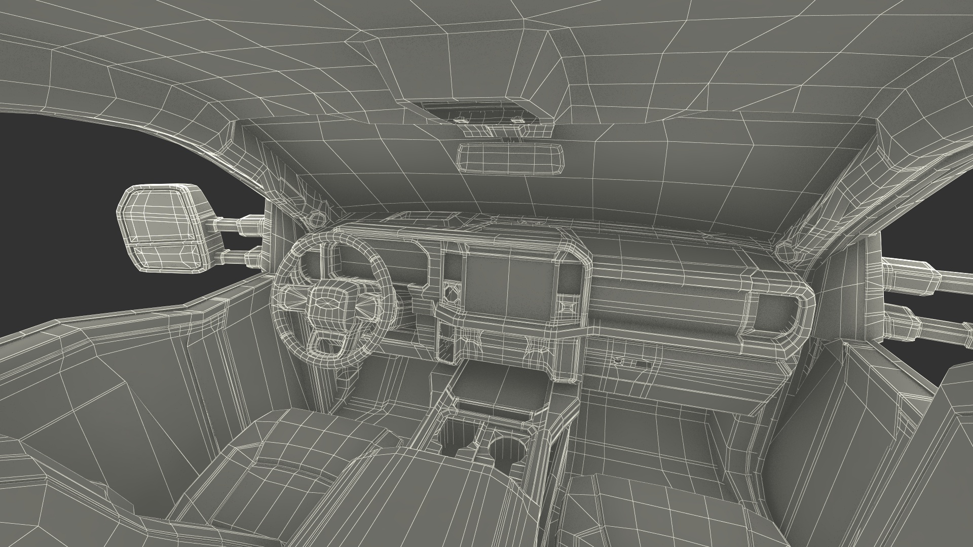 Ford Super Duty F-550 Lariat 2023 Simple Interior 3D model